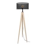 Lampadaire tosel , mtal, naturel, h 160xd45x p 45cm