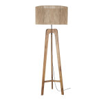Lampadaire trépied en bois de manguier et abat - jour cannage en fil de jute tressé main h154 Lampadaire trépied en bois de manguier et abat - jour cannage en fil de jute tressé main h154