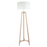 Lampadaire trpied en hva et abat - jour blanc h165