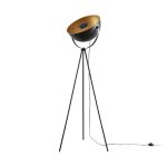 Lampadaire trepied en mtal noir