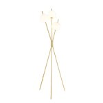 Lampadaire en verre laiton et blanc 157 cm