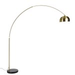 Lampe arc laiton base marbre noir abat - jour laiton Lampe arc laiton base marbre noir abat - jour laiton