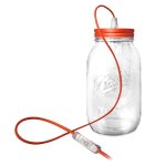 Lampe bocal en verre rouge clair Lampe bocal en verre rouge clair
