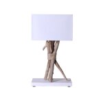 Lampe  poser en bois blanc