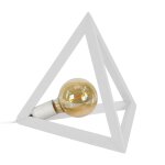 Lampes  poser bois, blanc , h30xd35xp35cm