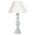Lampes  poser bois, blanc , h43xd30xp30cm