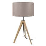 Lampes à poser bois, naturel, h 54xd54x p 30cm Lampes à poser bois, naturel, h 54xd54x p 30cm