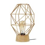Lampes  poser bois, naturel, h32xd21xp21 cm