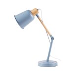 Lampe de bureau en mtal bleu et hva