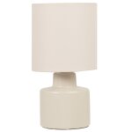 Lampe en céramique et abat - jour beige rosé Lampe en céramique et abat - jour beige rosé