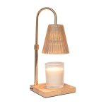 Lampe chauffe bougie avec minuterie verre