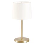Lampe de chevet laiton mat abat - jour blanc