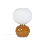 Lampe de chevet marron et blanche