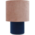 Lampe de chevet tissu rose 20x20x29 cm