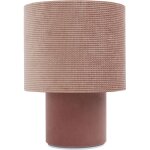 Lampe de chevet tissu rose 20x20x29 cm