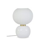 Lampe de chevet en verre blanc