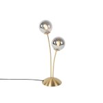 Lampe de chevet en verre dor / laiton