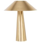 Lampe conique en métal doré Lampe conique en métal doré