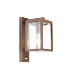 Lampe  dtecteur extrieur en aluminium brun rouille