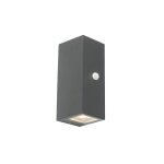 Lampe  dtecteur extrieur en aluminium gris fonc