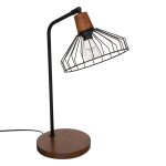Lampe droite caf� caramel h47