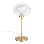 Lampe globe en verre et mtal dor