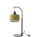 Lampe lanterne en mtal et fibre verte 17x17x52 cm