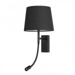 Lampe de lecture led aluminium noir 22x23x45 cm