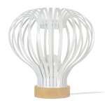 Lampe a poser mtal blanc 34 cm