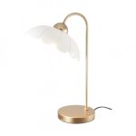 Lampe  poser en mtal & cramique blanc