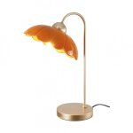 Lampe � poser en m�tal & c�ramique orange
