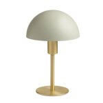 Lampe  poser en mtal crme et pied en laiton mat