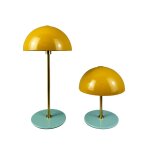 Lampe à poser en métal moutarde turquoise paquet de 2 Lampe à poser en métal moutarde turquoise paquet de 2