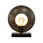Lampe en mtal noir