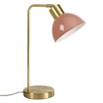 Lampe en mtal rose et dor