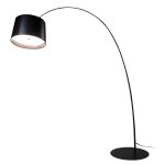Lampe  pied en acier inoxydable noir