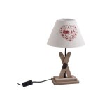 Lampe avec pied en bois décor ski Lampe avec pied en bois décor ski