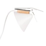 Lampe à pince en bois d'hévéa et métal bicolore Lampe à pince en bois d'hévéa et métal bicolore