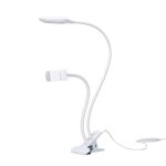 Lampe  pince led portable mobile orientable et rglable blanc april