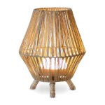 Lampe à poser sans fil extérieure rechargeable avec télécomman beige Lampe à poser sans fil extérieure rechargeable avec télécomman beige
