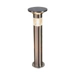 Lampe solaire en inox gris Lampe solaire en inox gris