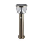 Lampe solaire en inox gris Lampe solaire en inox gris