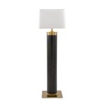 Lampe sur pied en mtal noir et finition laiton dor h165 cm