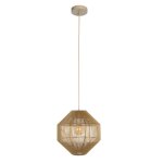 Lampe en suspension en nylon de couleur champagne d30
