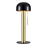 Lampe de table 2xg9 laiton bross et noir