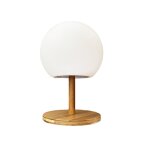 Lampe de table led bambou bois h28cm