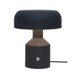 Lampe de table mtal noir 25cm