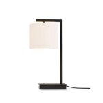 Lampe de table noire et abat - jour h44cm