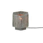Lampe de table raphia gris clair 26x28x26cm