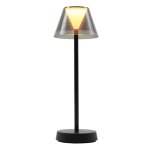 Lampe de table sans fil led plastique noir h34cm Lampe de table sans fil led plastique noir h34cm